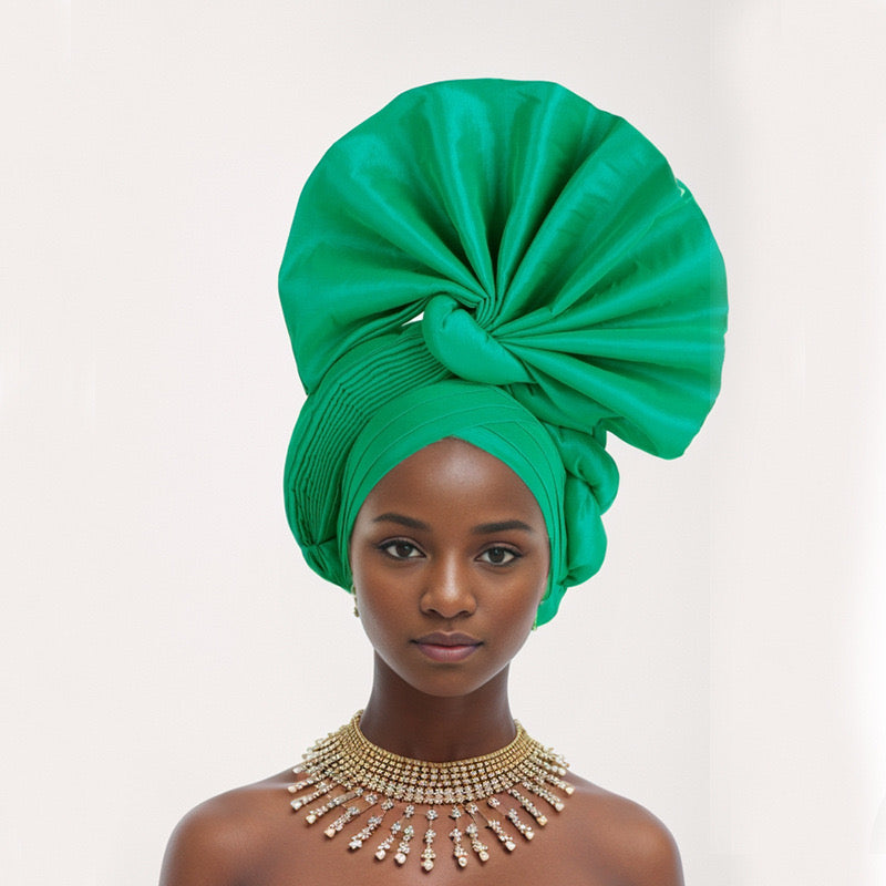 New Lucky Flower  Adjustable Fashion Exquisite Handmade African Turban Hat Wedding Party Auto Gele