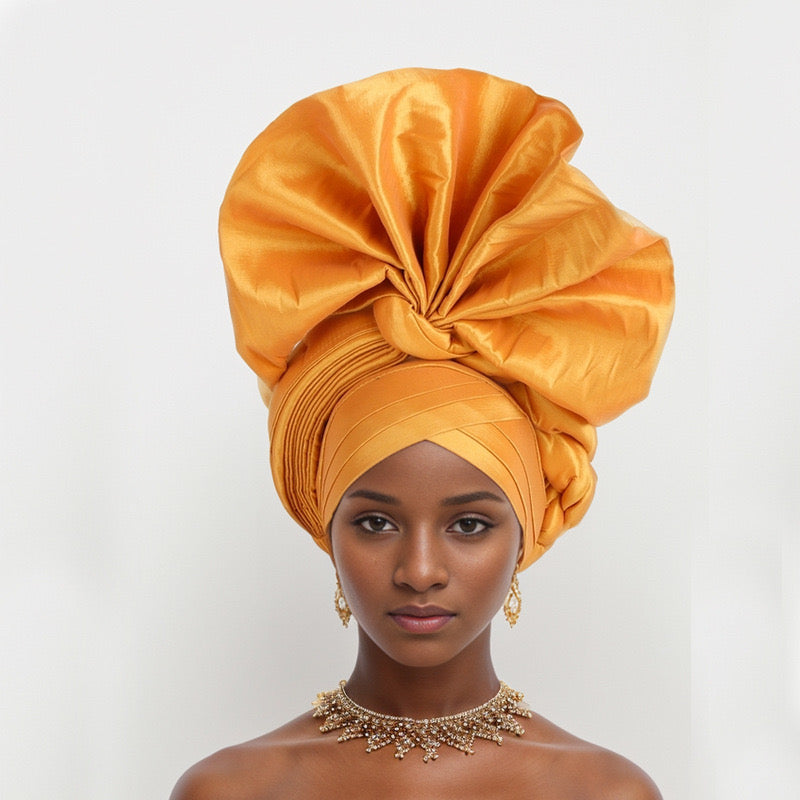 New Lucky Flower  Adjustable Fashion Exquisite Handmade African Turban Hat Wedding Party Auto Gele