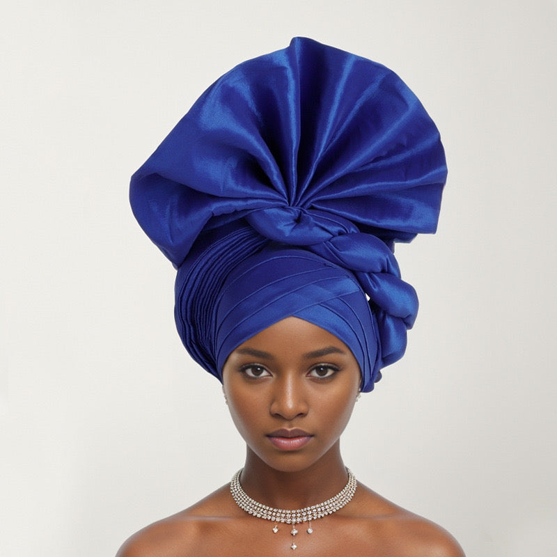 New Lucky Flower  Adjustable Fashion Exquisite Handmade African Turban Hat Wedding Party Auto Gele