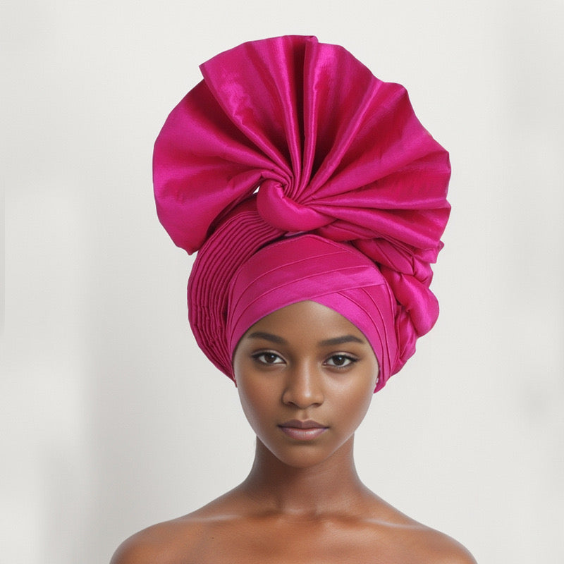 New Lucky Flower  Adjustable Fashion Exquisite Handmade African Turban Hat Wedding Party Auto Gele