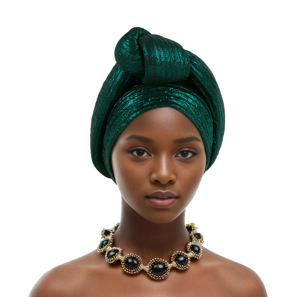 European And American Fashion Perm Forehead Knotted African Turban Hat Elastic Comfortable Turban Hat