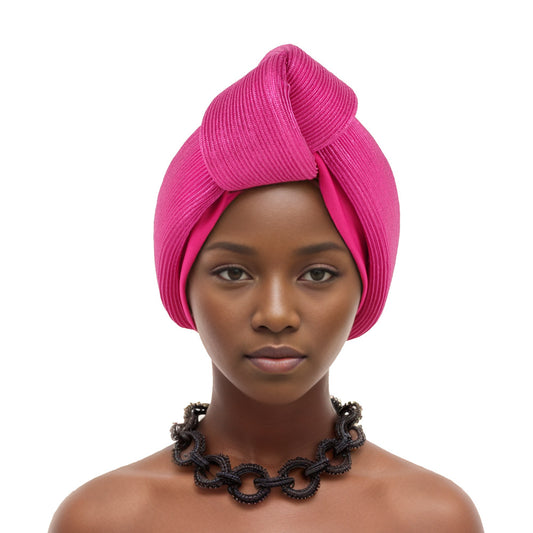 European and American fashion breathable wrinkle knotted African turban hat elastic comfortable turban hat