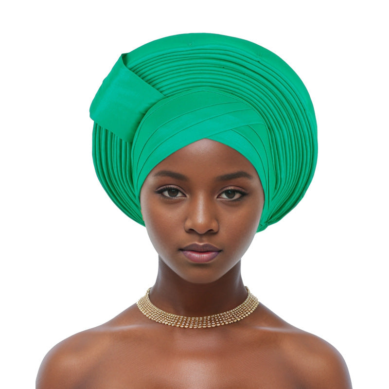 Nigerian wedding elegant adjustable multi-layered african turban headband auto gele